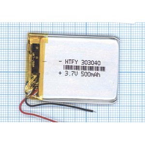 Аккумулятор Li-Pol (батарея) 3*30*40мм 2pin 3.7V/500mAh
