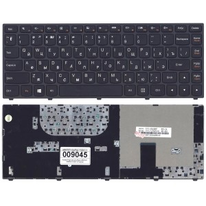 Клавиатура для ноутбука Lenovo IdeaPad Yoga 13 черная с черной рамкой