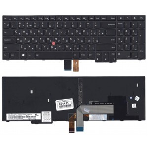 Клавиатура для ноутбука Lenovo Thinkpad Edge E550 E550C E555 E560 E565 черная с подсветкой