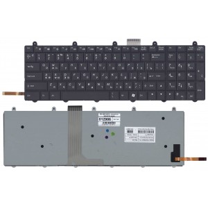 Клавиатура для ноутбука MSI GE60 GE70 с подсветкой черная без рамки