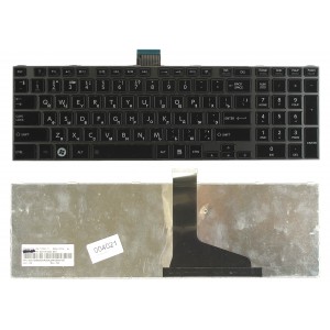 Клавиатура для ноутбука Toshiba Satellite L850 L875 L870 L855 черная c черной рамкой