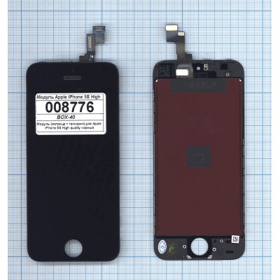 Дисплей iPhone 5S в сборе с тачскрином (JDF) черный