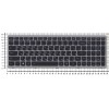 Клавиатура для ноутбука Lenovo G505s Z510 S510 черная с подсветкой c серебристой рамкой