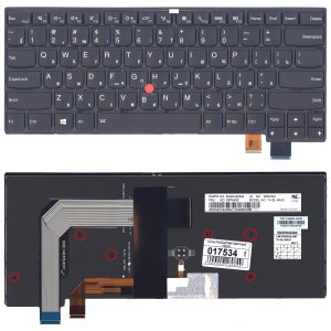 Клавиатура для ноутбука Lenovo Thinkpad T460S T470S черная с подсветкой