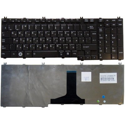 Клавиатура для ноутбука Toshiba Satellite A500 L350 L500 L505 F501 P200 P300 P500 черная глянцевая