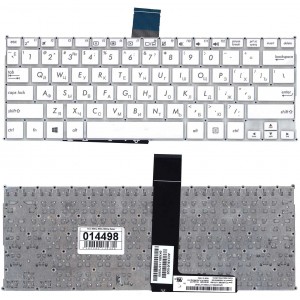 Клавиатура для ноутбука Asus F200CA F200LA F200MA белая, без рамки, плоский Enter