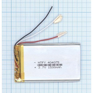 Аккумулятор Li-Pol (батарея) 4*40*75мм 3pin 3.7V/1500mAh