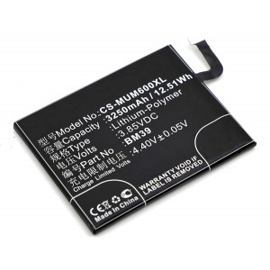 Аккумулятор CS-MUM600XL BM39 для Xiaomi Mi 6  3.85V / 3250mAh / 12.51Wh