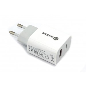 Блок питания (сетевой адаптер) Quick Charge 2-Port QC 3.0 USB+Type-C USB 18W (YDS-TC018-011)