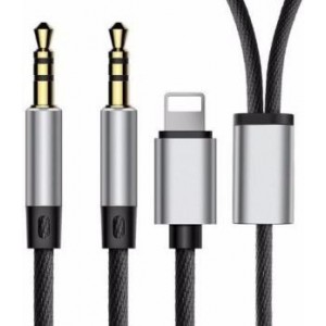 Кабель Baseus L33 для Apple+3.5 mm to 3.5 mm AUX Audio Cable Black 1,2m