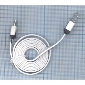 Плоский кабель Color USB-microUSB 1.0m USB-2.0 White (Белый)