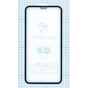Купить Защитное стекло 4D для Apple iPhone X черное смартфон