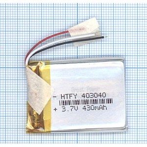 Аккумулятор Li-Pol (батарея) 4*30*40мм 3pin 3.7V/430mAh