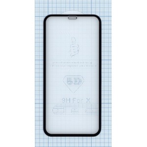 Купить Защитное стекло 5D для Apple iPhone XS черное