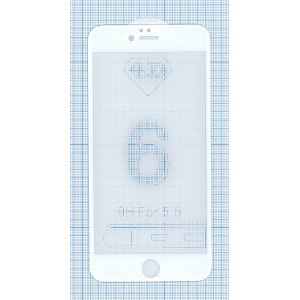 Купить Защитное стекло 6D для Apple iPhone 6/6S Plus белое