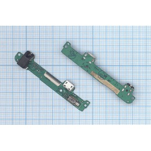 Разъем Micro USB для Huawei MediaPad 10 Link S10-201 (плата с системным разъемом, аудио разъемом и в