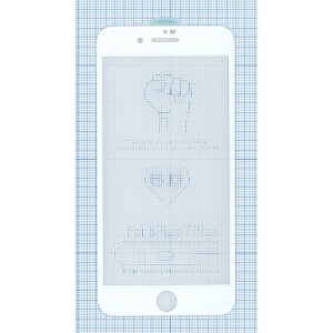 Защитное стекло 5D для Apple iPhone 7/8 Plus белое