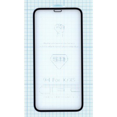Защитное стекло 5D для Apple iPhone X черное