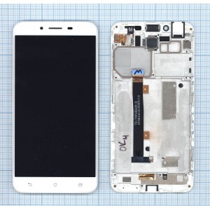 Модуль (матрица + тачскрин) для Asus ZenFone 3 Max ZC520TL белый с рамкой