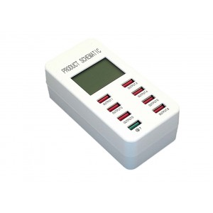 Профессиональное зарядное устройство WLX-A8 35W для 8-ми телефонов с индикацией потребления