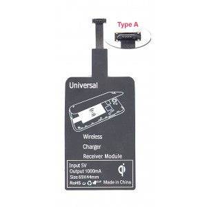 QI-адаптер для беспроводной зарядки Универсальный под разъем micro usb (Type A)