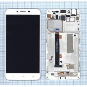 Модуль (матрица + тачскрин) для Asus ZenFone 3 Max ZC553KL белый с рамкой