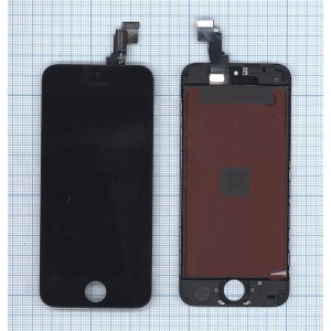 Дисплей для iPhone 5C в сборе с тачскрином (LT) черный