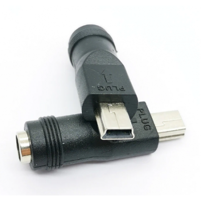 Переходник 5,5x2,1 мама на Mini USB папа 5 Pin