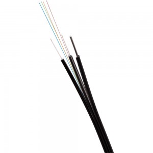 ВО кабель Lanmaster одномодовый универсальный 2 волокна FTTH Drop с тросом FRP нг(А)-HF OS2 Ultra черный