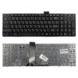 Клавиатура для ноутбука MSI Megabook CR61, CR70, CX70, GE60 Series. Плоский enter. Черная, с рамкой. PN: V123322CK1.