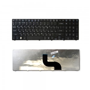 Клавиатура для ноутбука Acer Aspire 5810T, 5410T, 5820TG, 5738, 5739, 5542, 5551, 5553G Series. Плоский Enter. Черная, без рамки. PN: KB.I170G.276.