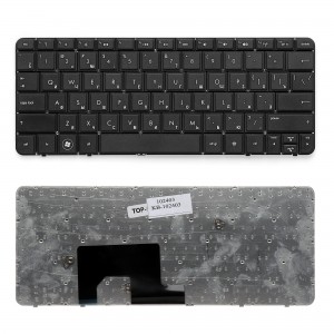 Клавиатура для ноутбука HP Mini 1103, 110-3000, 110-3500, 110-3600 Series. Плоский Enter. Черная, Без рамки. PN: SN5103.