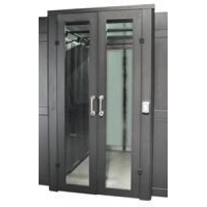 Распашные двери коридора 1200мм для шкафов 48U стекло key-card замок LAN-DC-HDRML-48Ux12