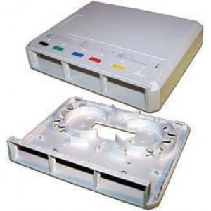 Коробка настенная оптическая на 3 модульные вставки, белая LAN-MB-3FO-WH