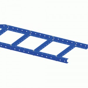 Лестничный лоток, прямая секция шириной 400 мм, сталь, 2.5 метра, серый LAN-LTS400-GY