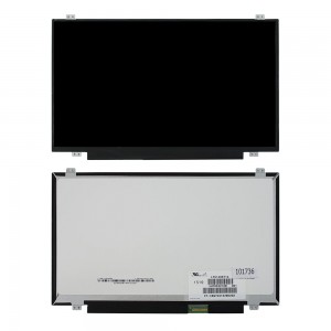 Матрица для ноутбука 14 1600x900 HD+, 30 pin eDP, Slim, LED, TN, крепления сверху/снизу (уши), глянцевая. PN: LTN140KT13-301.
