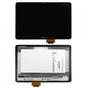 Дисплей, матрица и тачскрин для Acer Iconia Tab A200 10.1 1280х800 WXGA, 40 pin LED. PN: B101EVT03 V.0, B101EVT03 V.1. Черный.