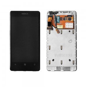 Дисплей, матрица и тачскрин для смартфона Nokia Lumia 800, 3.7 480x800, A+. Черный.
