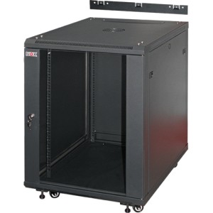 Шкаф MDX напольно-настенный  22U, глубина 800мм, дверь стекло, черный, MDX-CW2-22U-6х8 2 ЧАСТИ (снят с продаж)