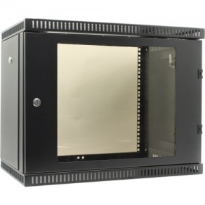 NT WALLBOX 9-63 B Шкаф 19 настенный, черный 9U 600*350, дверь стекло-металл