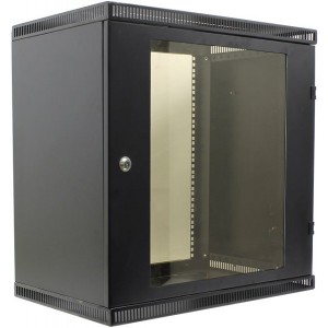 NT WALLBOX LIGHT 15-66 B Шкаф 19 настенный, черный 15U 600*650, дверь стекло-металл