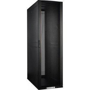 Шкаф LANMASTER DCS 48U 600x1070 мм, с перфорированными дверьми, без боковых панелей, черный LAN-DC-CBP-48Ux6x10
