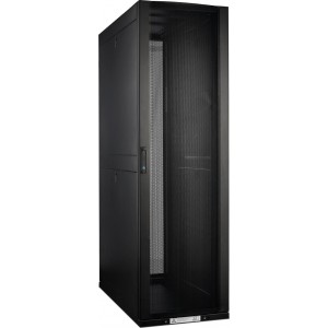 Шкаф LANMASTER DCS 48U 800x1200 мм, с перфорированными дверьми, без боковых панелей черный LAN-DC-CBP-48Ux8x12, 2 ЧАСТИ