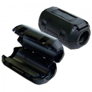 Фильтр ферритовый на шнур питания 3х0.75 мм2 с защелкой, черный  LAN-FF-0.75-BK