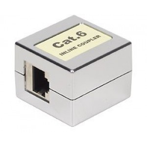 CA-8P8C-C6-SH-F-WH Проходной адаптер (coupler), RJ-45 (8p8c), категория 6, полный экран, Hyperline
