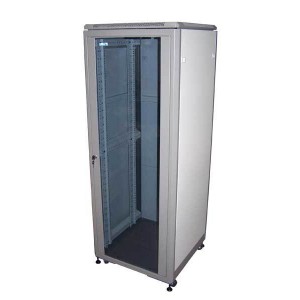 Шкаф 19 Eco, 42U 600x800, серый, дверь стекло, 3 ЧАСТИ