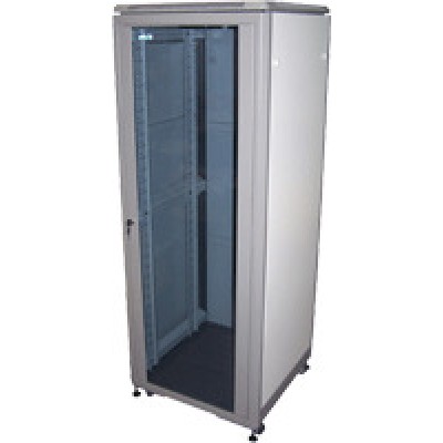 Шкаф 19" Eco, 21U 600x600, серый, дверь стекло, 600х600х1140 мм, 2 ЧАСТИ