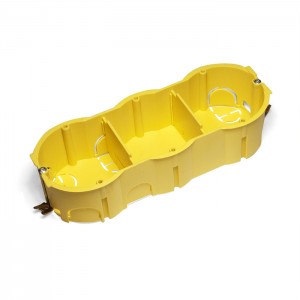 Подрозеточная коробка в стену для суппорта 45х135, желтая  -BX45x135-YL